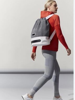 Stella McCartney for Adidas Vegan Leather Trimmed Knit Backpack